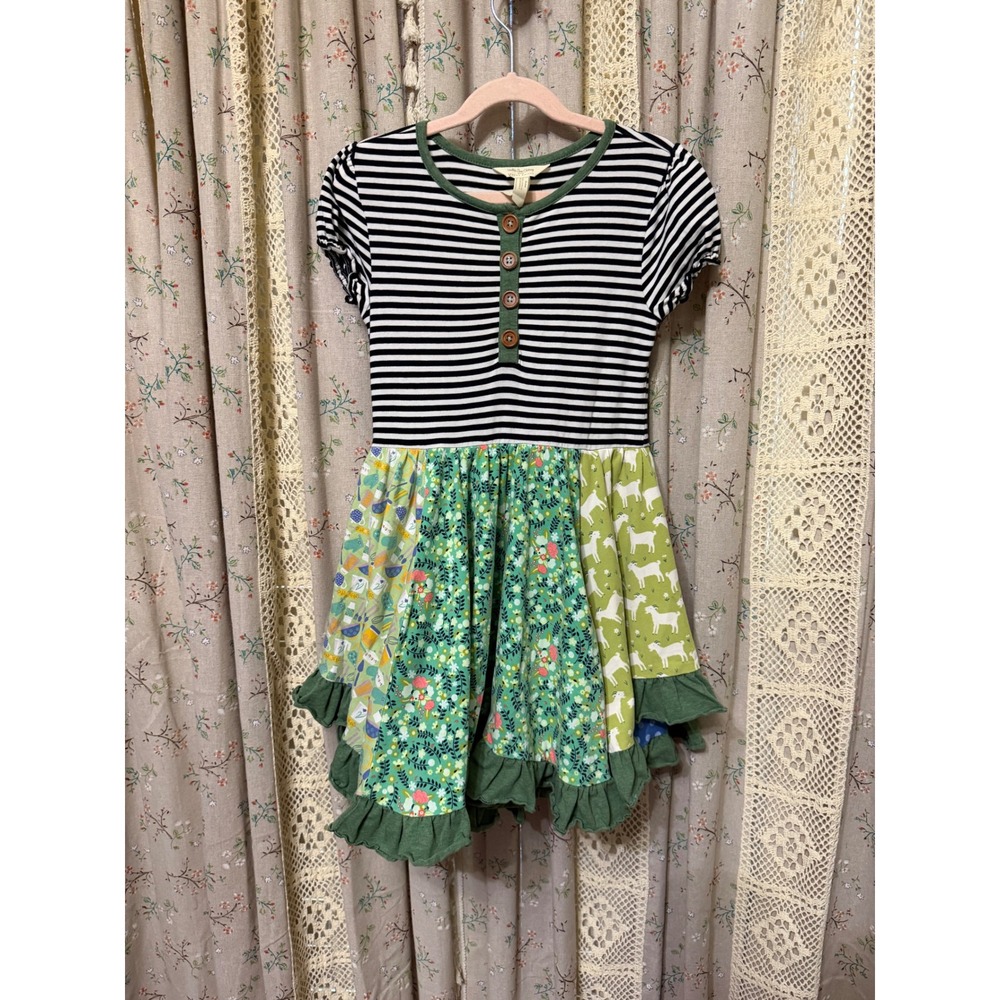 Matilda Jane x Joanna Gaines Farmland Frolic Patchwork Dress Girls Size 8